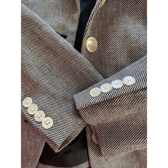 LRL Lauren Ralph Lauren Gray Linen Blazer Jacket 4 Button Lined Size 10P Petite - Picture 5 of 14